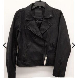 BLANKNYC Faux Leather Moto Jacket, Onyx (Black), Size M, NWT